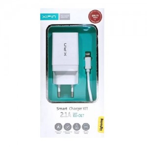 Xipin EU-01 Φορτιστής με Θύρα USB-A και Καλώδιο Lightning 1m - Λευκός 