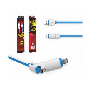 LDNIO LC82 Data Cable 2in1/ 1m Micro USB & Lightning 