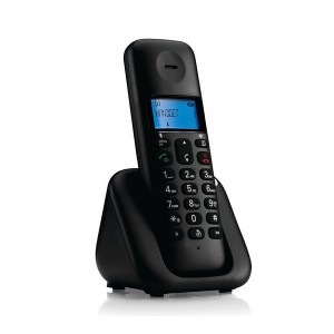 Motorola T301 Ασύρματο Τηλέφωνο με Aνοιχτή Aκρόαση & Τηλεφωνικό Κατάλογο 50 Ονομάτων - Μαύρο
