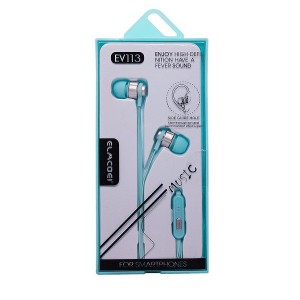 Elmcoei EV113 In-ear Handsfree Ενσύρματα Ακουστικά με Βύσμα 3.5mm - Γαλάζιο