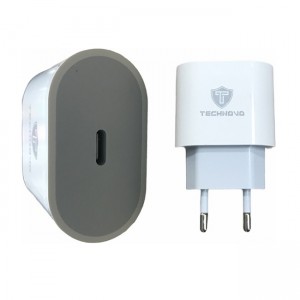 Technovo TN-C008 Φορτιστής Χωρίς Καλώδιο με Θύρα USB-C 20W - Λευκό