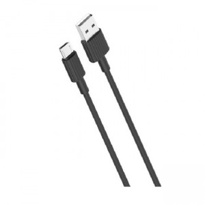 XO-NBP156 Regular USB 2.0 to micro USB Cable 1m - Μαύρο