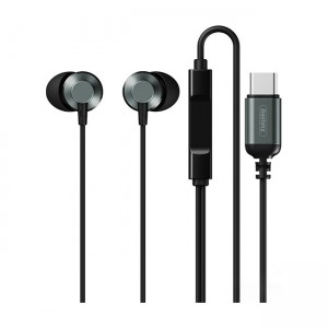 Remax RM-512a In-ear Handsfree Ακουστικά με Βύσμα USB-C - Μαύρο