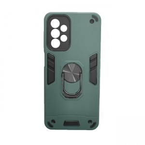 Θήκη Hybrid Shockproof Armor Case Stand Metal Ring για Galaxy A23 4G / A23 5G - Πράσινο Σκούρο