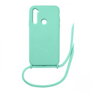 Colored Silicone Cord Case με Κορδόνι Back Cover Για Xiaomi Redmi Note 8 - Τιρκουάζ