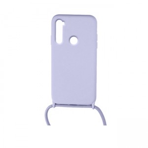 Colored Silicone Cord Case με Κορδόνι Back Cover Για Xiaomi Redmi Note 8 - Μωβ