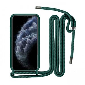 Colored Silicone Cord Case με Κορδόνι Back Cover Για Xiaomi Redmi Note 8 Pro - Πράσινο Σκούρο