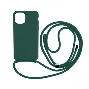 Colored Silicone Cord Case με Κορδόνι Back Cover Για Xiaomi Redmi A1 - Πράσινο Σκούρο