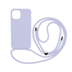 Colored Silicone Cord Case με Κορδόνι Back Cover Για Xiaomi Redmi A1 - Μωβ 