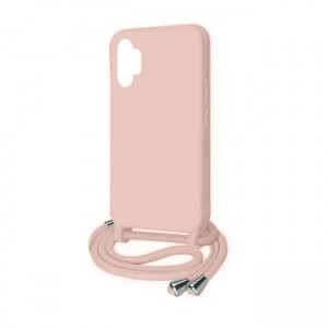 Colored Silicone Cord Case Για Samsung Galaxy A13 4G με Κορδόνι Back Cover - Απαλό Ροζ