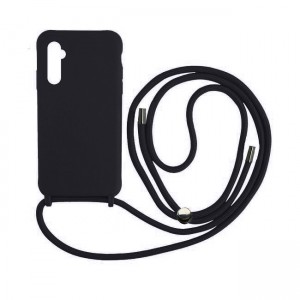 Silicone Cord Case με Κορδόνι Back Cover Για Samsung Galaxy A13 5G - Μαύρο