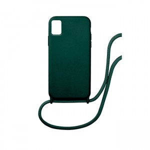 Silicone Cord Case με Κορδόνι Back Cover Για Samsung Galaxy A51 - Πράσινο Σκούρο