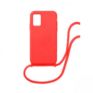 Silicone Cord Case με Κορδόνι Back Cover Για Samsung Galaxy A51 - Κόκκινο