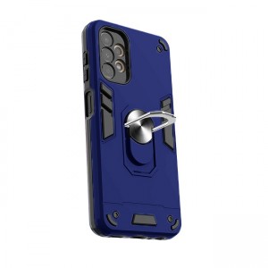 Θήκη Hybrid Shockproof Armor Case Stand Metal Ring για Samsung Galaxy A52 - Μπλε Σκούρο