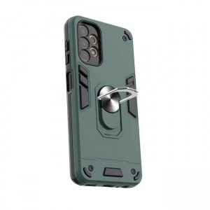 Θήκη Hybrid Shockproof Armor Case Stand Metal Ring για Samsung Galaxy A52 - Πράσινο Σκούρο