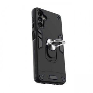 Θήκη Hybrid Shockproof Armor Case Stand Metal Ring για Samsung Galaxy A04S / A13 5G - Μαύρο