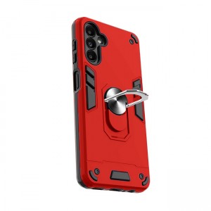 Θήκη Hybrid Shockproof Armor Case Stand Metal Ring για Samsung Galaxy A04S / A13 5G - Κόκκινο