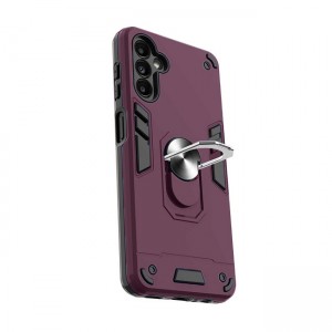 Θήκη Hybrid Shockproof Armor Case Stand Metal Ring για Samsung Galaxy A04S / A13 5G - Μπορντό