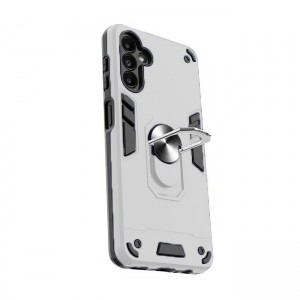 Θήκη Hybrid Shockproof Armor Case Stand Metal Ring για Samsung Galaxy A04S / A13 5G - Λευκό