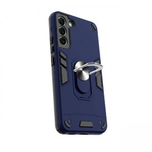 Θήκη Hybrid Shockproof Armor Case Stand Metal Ring για Samsung Galaxy S23 Plus - Μπλε Σκούρο