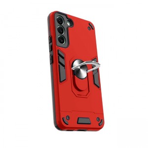 Θήκη Hybrid Shockproof Armor Case Stand Metal Ring για Samsung Galaxy S23 Plus - Κόκκινο