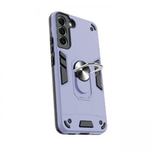 Θήκη Hybrid Shockproof Armor Case Stand Metal Ring για Samsung Galaxy S23 Plus - Μωβ Λιλά