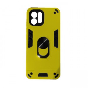 Θήκη Hybrid Shockproof Armor Case Stand Metal Ring για Vivo Y35 - Κίτρινο