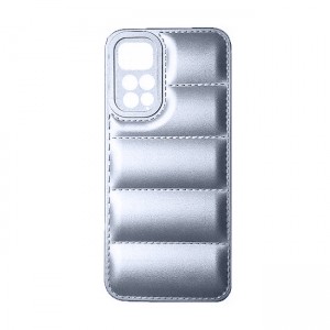 OEM Θήκη Σιλικόνης Soft TPU Puffer Jacket για Xiaomi Redmi Note 11 Pro - Ασημί