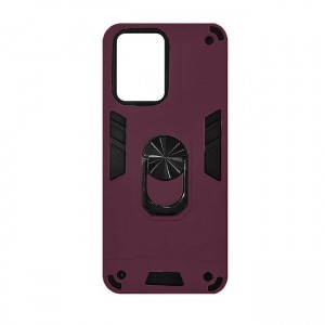 Θήκη Hybrid Shockproof Armor Case Stand Metal Ring για Xiaomi Poco X5 - Μπορντό