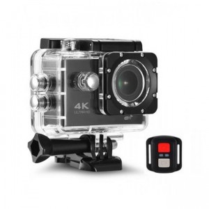 S2R Action Camera 4K Υποβρύχια με WiFi, Remote Control και Οθόνη 2'' - Μαύρο