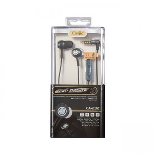 Casjie CA-232 Earbuds Handsfree με Βύσμα 3.5mm - Μπλε