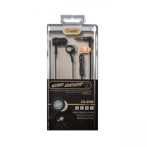 Casjie CA-232 Earbuds Handsfree με Βύσμα 3.5mm - Μαύρο