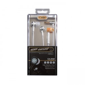 Casjie CA-232 Earbuds Handsfree με Βύσμα 3.5mm - Λευκό