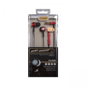 Casjie CA-232 Earbuds Handsfree με Βύσμα 3.5mm - Κόκκινο