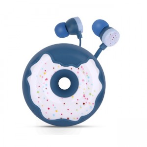 Keeka KA-175 Παιδικά Earbuds Handsfree 3.5mm με Θήκη Donut -  Μπλε