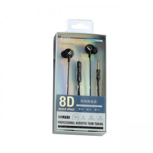 Gjby GJ-393 Earbuds Handsfree in Ear με Βύσμα 3.5mm - Μαύρο