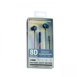 Gjby GJ-393 Earbuds Handsfree in Ear με Βύσμα 3.5mm - Μπλε