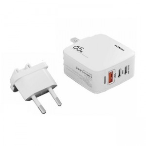 Moxom MX-HC76 Φορτιστής με Θύρα USB-A και 2 Θύρες USB-C 65W - Λευκό 