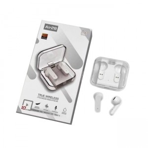 Air-28 In-ear Bluetooth Handsfree Ακουστικά με Θήκη Φόρτισης - Λευκό