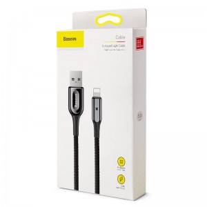 Baseus X-Shaped Braided USB to Lightning Cable 1m (CALXD-B01) - Μαύρο