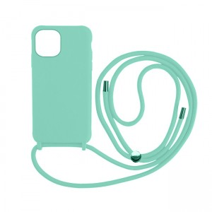 Colored Silicone Cord Case με Κορδόνι Back Cover Για Xiaomi Redmi 12 - Τιρκουάζ