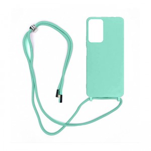 Colored Silicone Cord Case με Κορδόνι Back Cover Για Xiaomi Redmi Note 12 4G - Τιρκουάζ