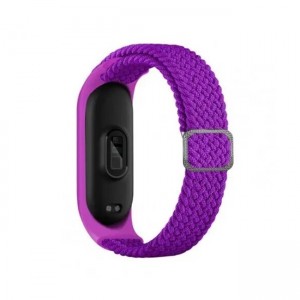 OEM Λουράκι Universal Υφασμάτινο Braided Για Xiaomi Mi Band 4 / 5 / 6 / 7 - Μωβ