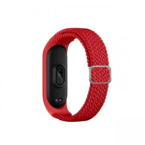 OEM Λουράκι Universal Υφασμάτινο Braided Για Xiaomi Mi Band 4 / 5 / 6 / 7 - Κόκκινο