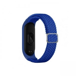 OEM Λουράκι Universal Υφασμάτινο Braided Για Xiaomi Mi Band 4 / 5 / 6 / 7 - Μπλε