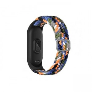 OEM Λουράκι Universal Υφασμάτινο Braided Για Xiaomi Mi Band 4 / 5 / 6 / 7 - Μαύρο / Πολυχρωμο