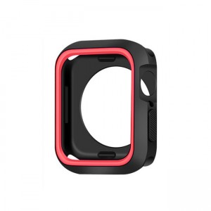 OEM Θήκη Σιλικόνης για το Apple Watch 41mm - Μαύρο / Κόκκινο