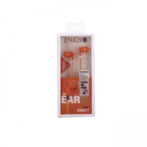 Elmcoei EV8017 In-ear Handsfree Ενσύρματα Ακουστικά με Βύσμα 3.5mm - Πορτοκαλί