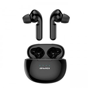 Awei T15 In-ear Bluetooth Handsfree Ακουστικά με Θήκη Φόρτισης - Μαύρο