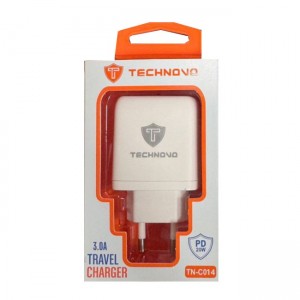 Technovo TN-C014 Φορτιστής Χωρίς Καλώδιο 20W Power Delivery Type-C - Λευκό